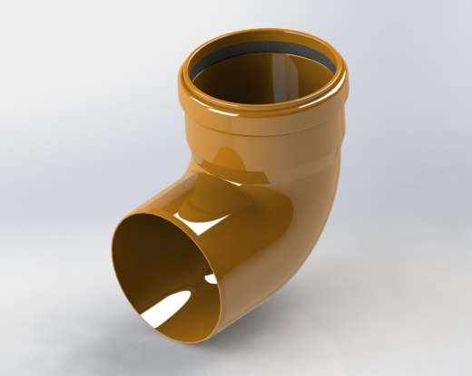 污水管弯头，直径110 mm，角度87，材料PVC-U缩略图